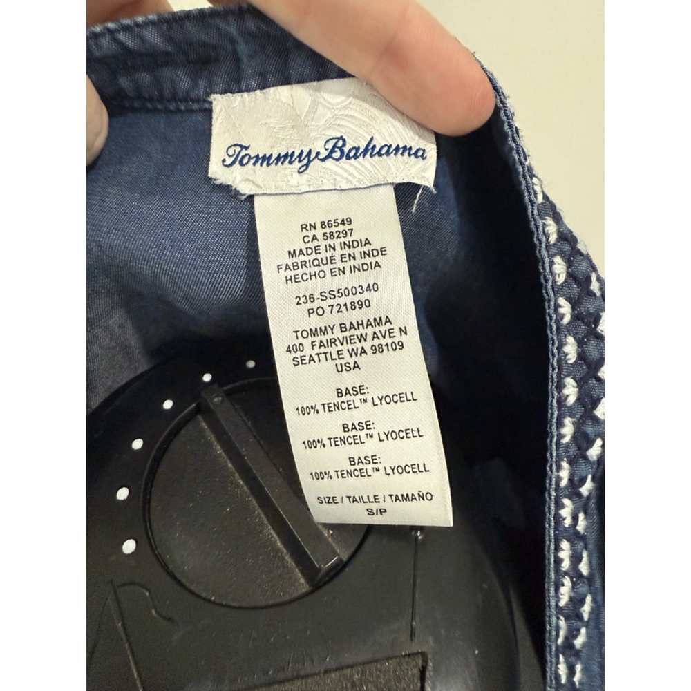 Tommy Bahama Chambray Embroidered Dress Swim Cover-Up. Small - Picture 3 of 3